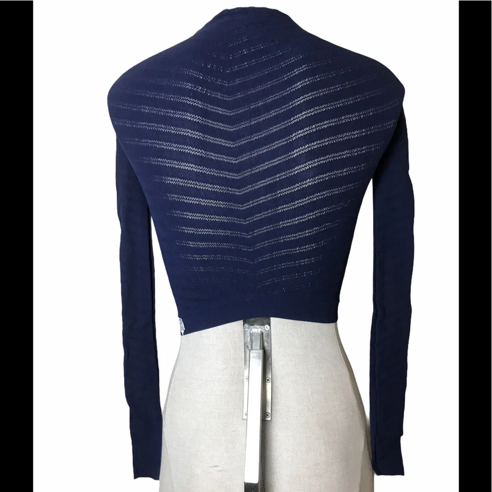 FREE PEOPLE FP Gone Adrift Long Sleeve Eclipse Crop Top